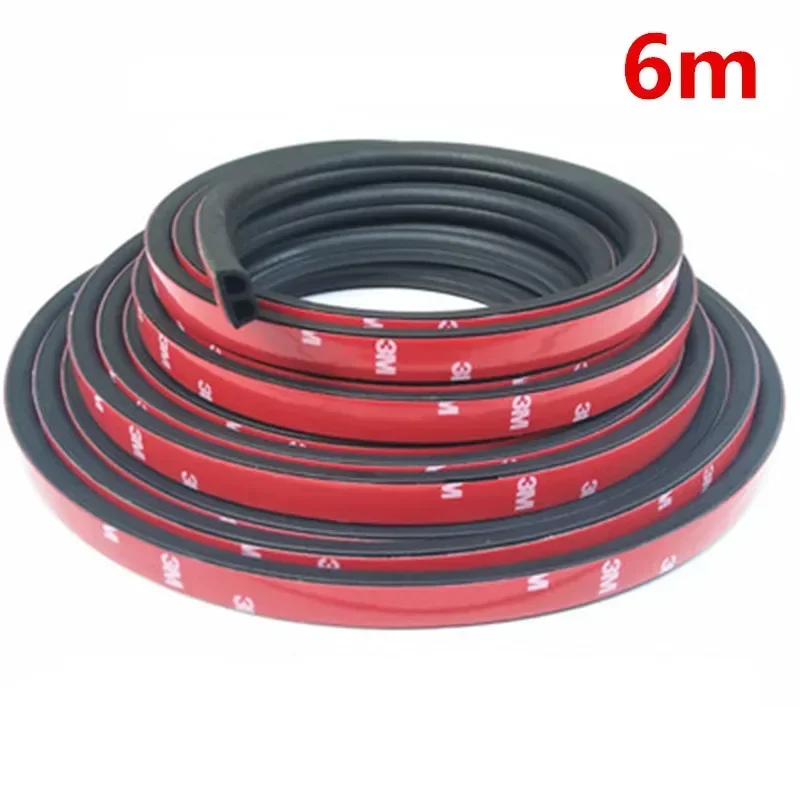 1M  Shape B P Z Big D Car Door Seal Strip EPDM Rubber Noise Insulation Weatherstrip Soundproof Car Seal Strong adhensive