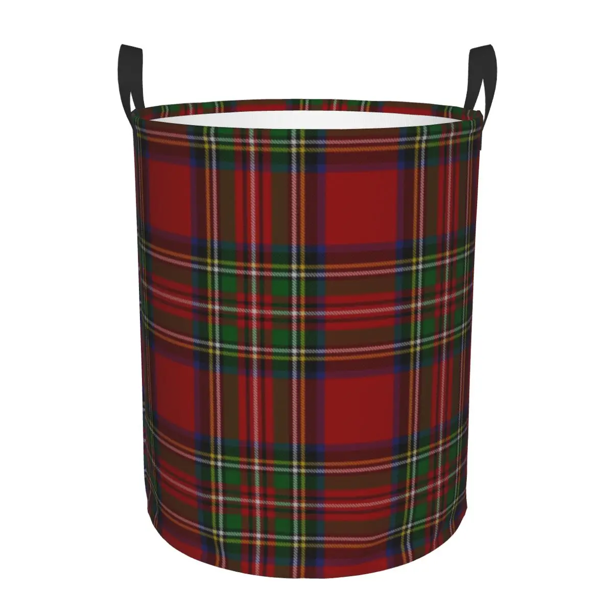 Custom Royal Stewart Tartan Clan Laundry Basket Collapsible Geometric Gingham Clothes Hamper for Baby Kids Toys Storage Bag