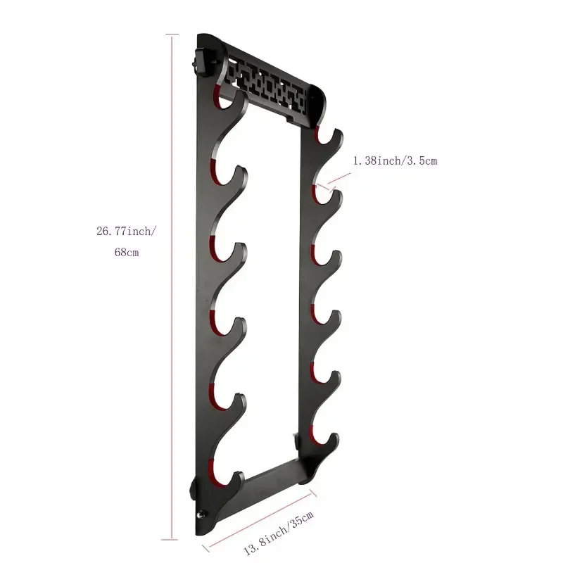 Wall Katana Organizer Support Wooden Sabre Sword Stand Shelf Display Real Size Japanese Katana Holder Rack Decoration Ornament