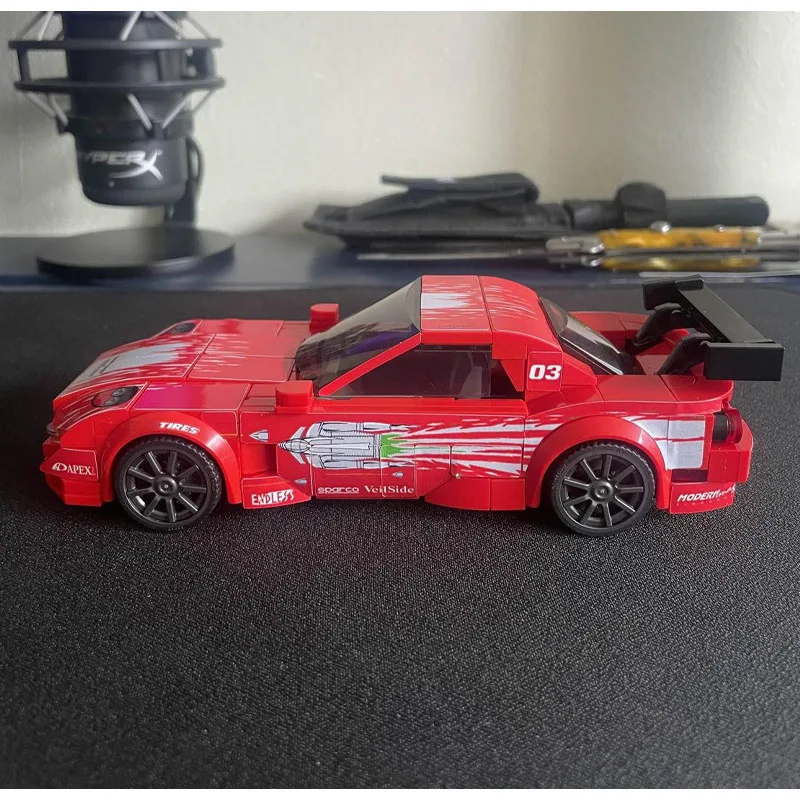 

MOC-172019 красный новый городской спортивный автомобиль RX-7, гоночный строительный блок, модель 272, детали, детский строительный блок для мальчиков на день рождения, игрушка