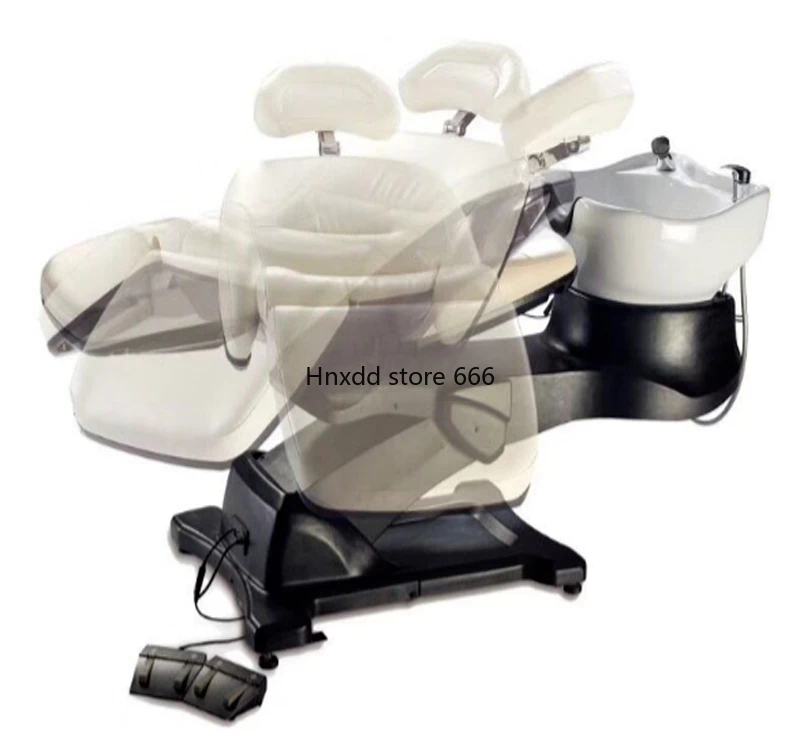 Japanese Electric Shampoo Chair Lifting Rotating Scalp Care Flushing Bed