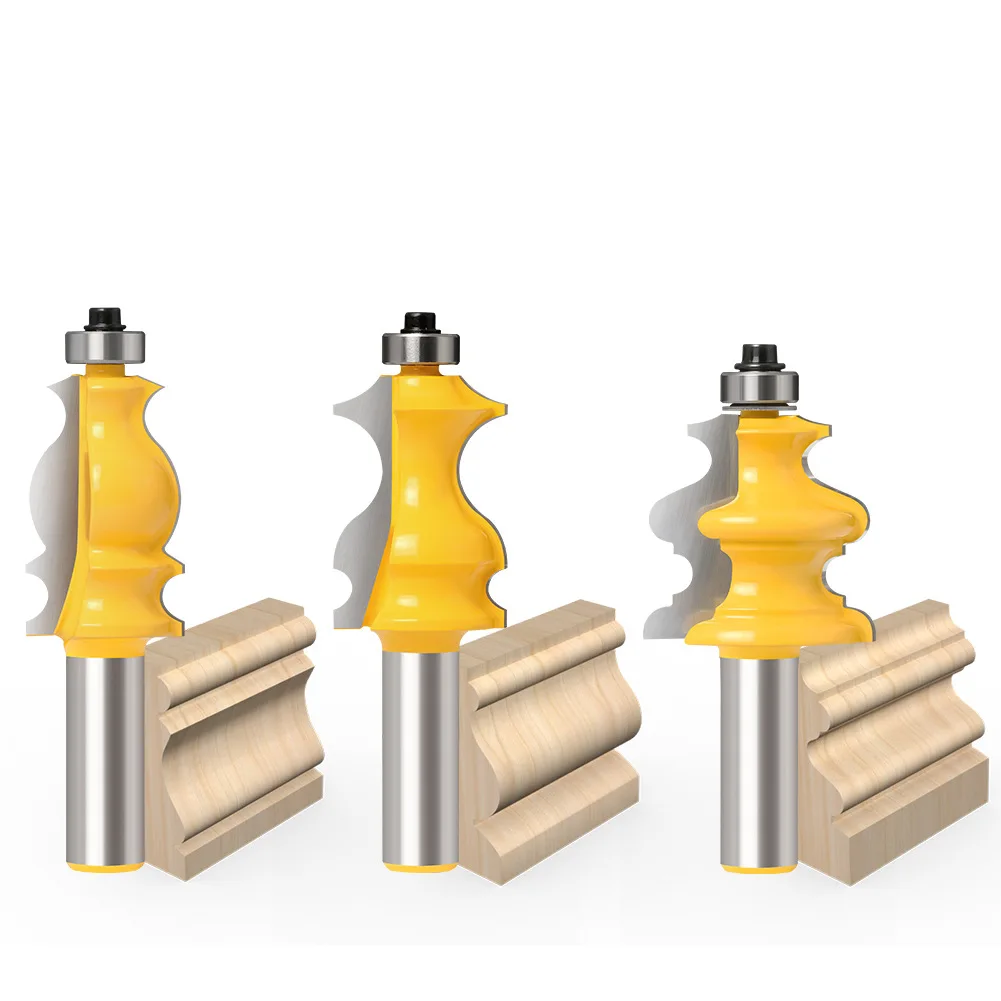 

1pc 12mm 1/2inch Shank Milling Cutter Special Moulding Handrail Wood Router Bit Woodworking Milling Cutter for Wood Machine Tool