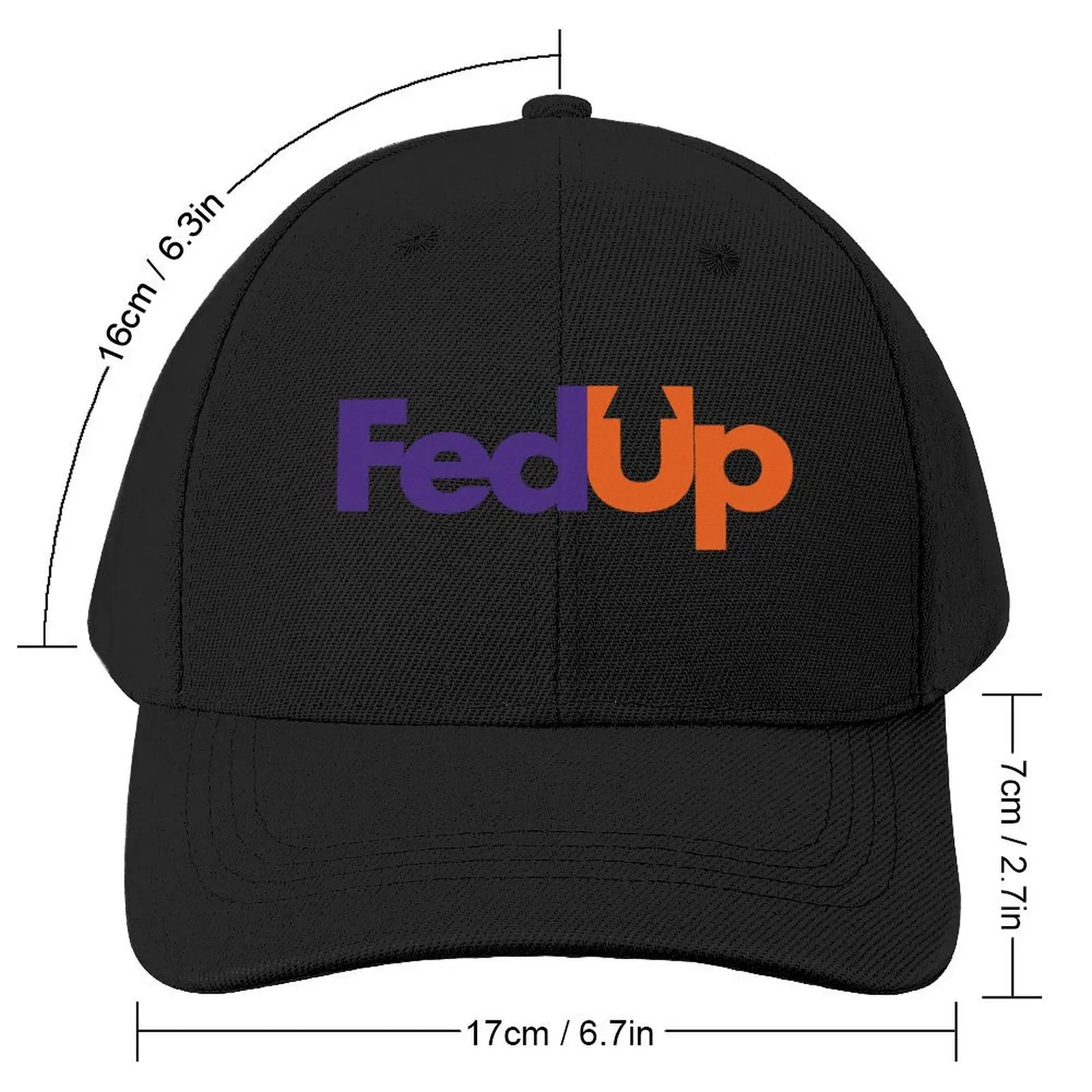 FedEx but says FedUp Baseball Cap Streetwear Rugby Women Hats Men's