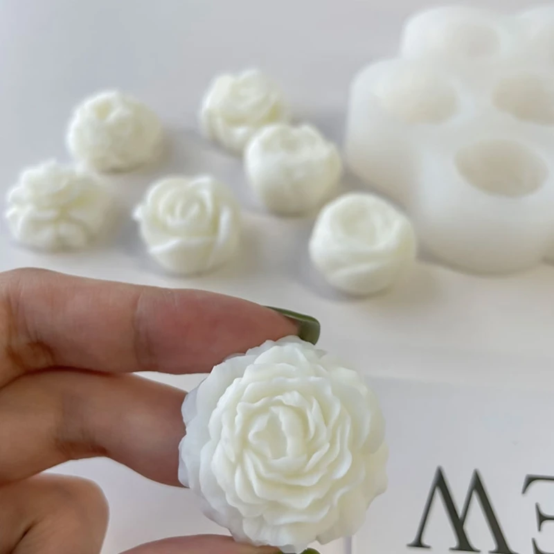 Flower Candle Silicone Mold for Handmade Desktop Decoration Gypsum Epoxy Resin Aroma Candle Mould for Home Decorations