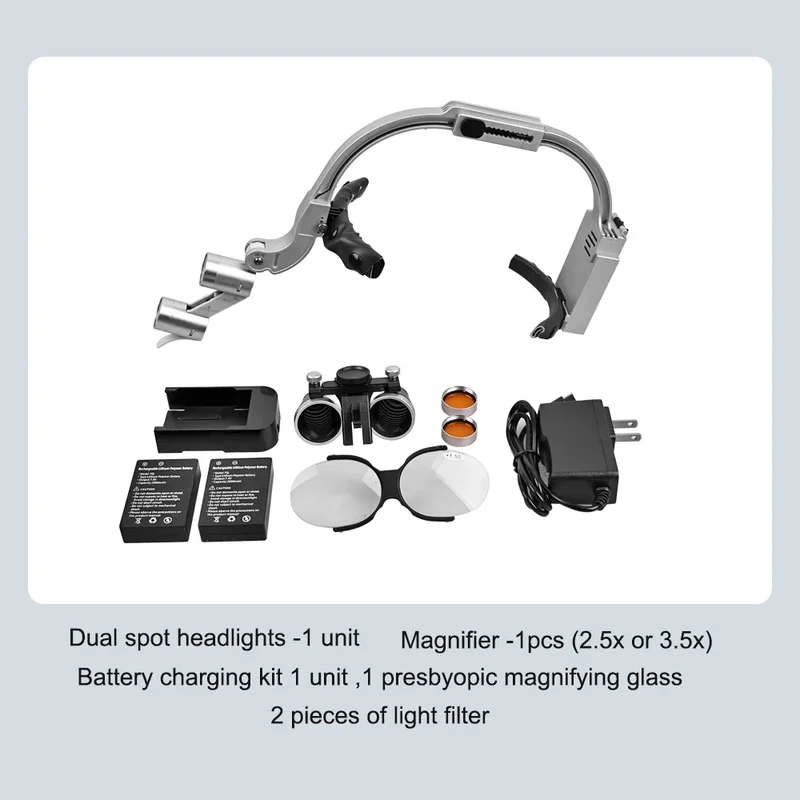 lampe-frontale-chirurgicale-dentaire-led-sans-fil-wm‑jypsl-loupe-binoculaire-grossissante-25x-35x