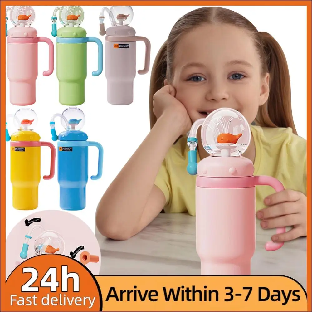 

Термокружка-фонтан из нержавеющей стали 24 унции с ручкой для детей, подростков и взрослых