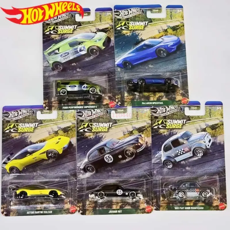 

2026 Hot Wheels Silver Series Summit Surge Ford McLaren Aston Martin Jaguar Fiat 1:64 Diecast Alloy Model Car Collectible Toy