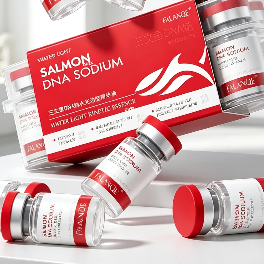 Korea 5ml Salmon DNA Ampoule Skin Booster Serum Kit Collagen Firming Anti-Wrinkle 0.3mm Microneedle Serum Skin Care