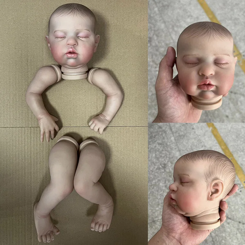 

19inch Finished Doll Size Already Painted Teddy Kits Very Lifelike Baby Doll with Many Details Veins DYI Toys