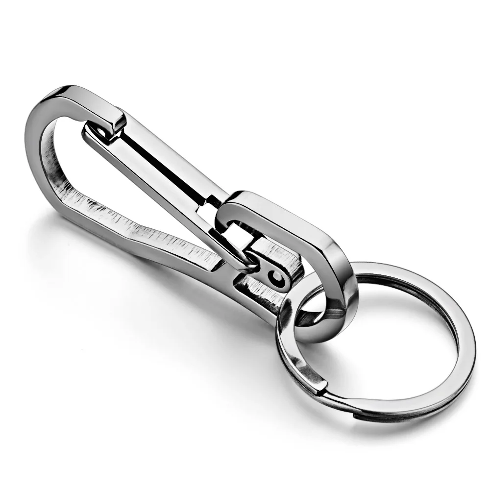 

Stainless Steel Keychain Personalized Name Number Custom Lettering Keyring For Men's Car Belt Buckle Key Chain Ring Holder K422