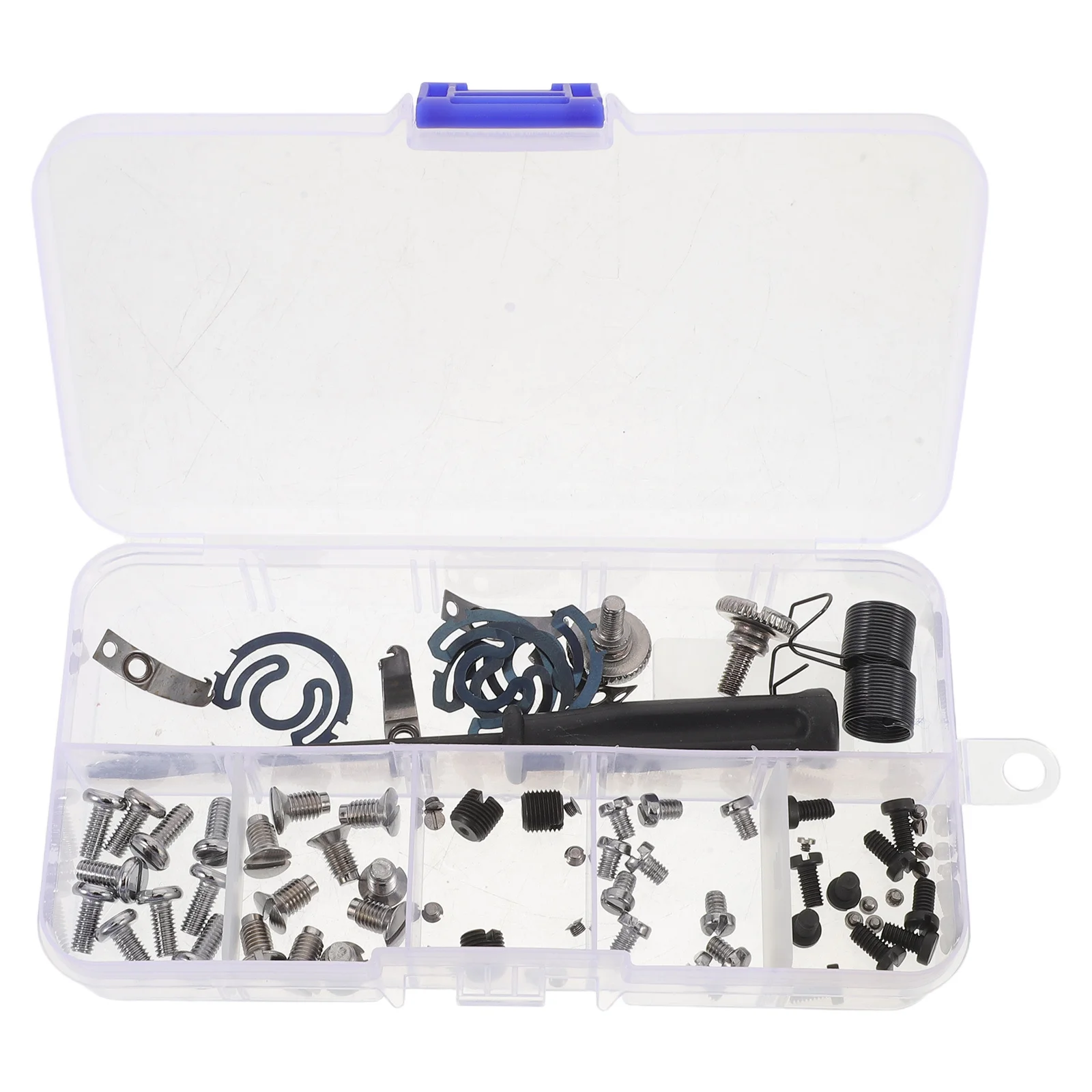 

1Set Sewing Machine Accessories Repairing Screw Set Metal Fasteners Precision Bobbin Case Spring for Industrial Home Use