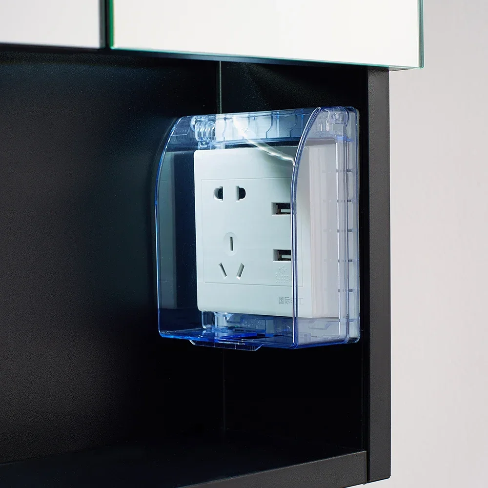 2026 Traditional Bathroom Led Medicine Cabinet Furniture Bathroom Storage Cabinet Black Bathroom Vanity With Led Light Mirror