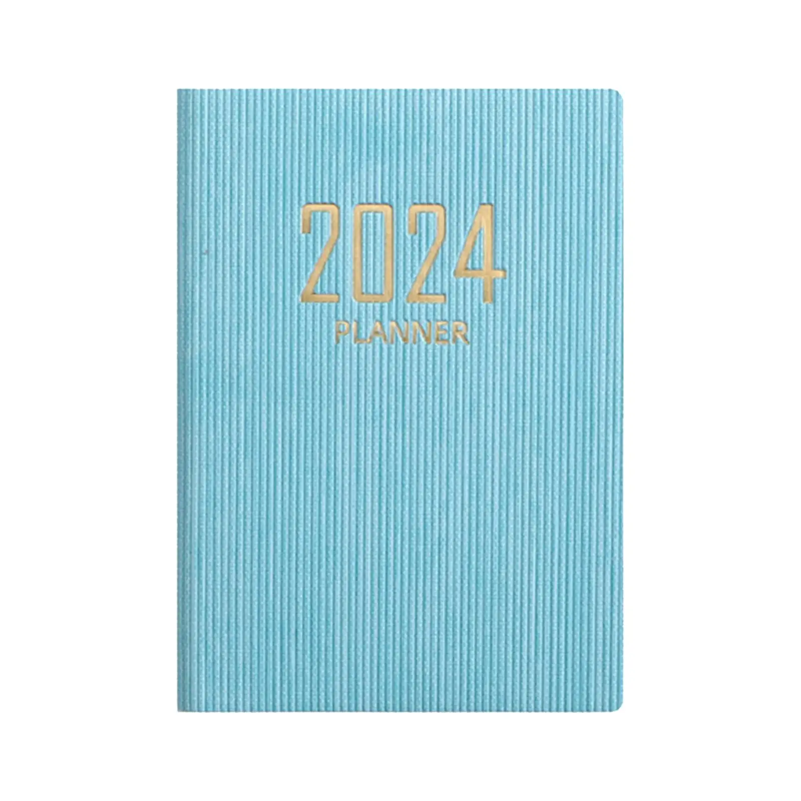 Cuaderno de planificación mensual portátil, 5x2024, 2024, azul