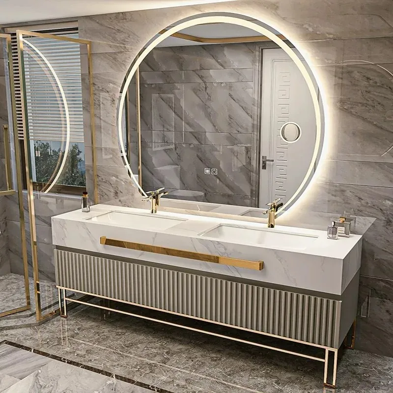 Wholesale Bathroom Sets Vanities With Wash Basin Sink Furniture Luxury Wooden Wooden Bathroom Vanity Cabinet 2025 Hot Sale