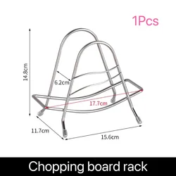 1PC Stainless Steel Multifunctional Kitchen Chopping Board with Drain Rack Storage Holder for Pot Lids And Utensils