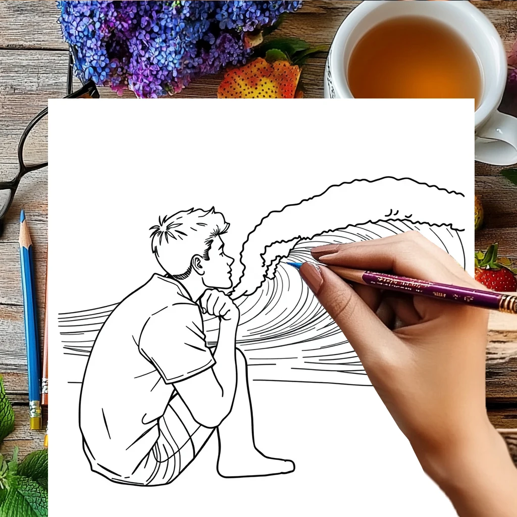 大人のためのサマービーチ塗り絵 |   28ページの塗り絵、クリスマスや感謝祭のための画材