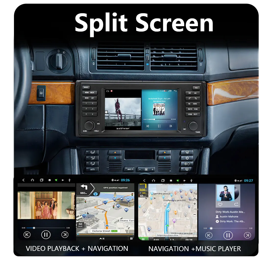 Car Radio For BMW M5 X5 E53 5 Series E39 1995-2007 Carplay Multimedia Android Stereo CHSTEK GPS Navigation WIFI Autoradio Screen view 4