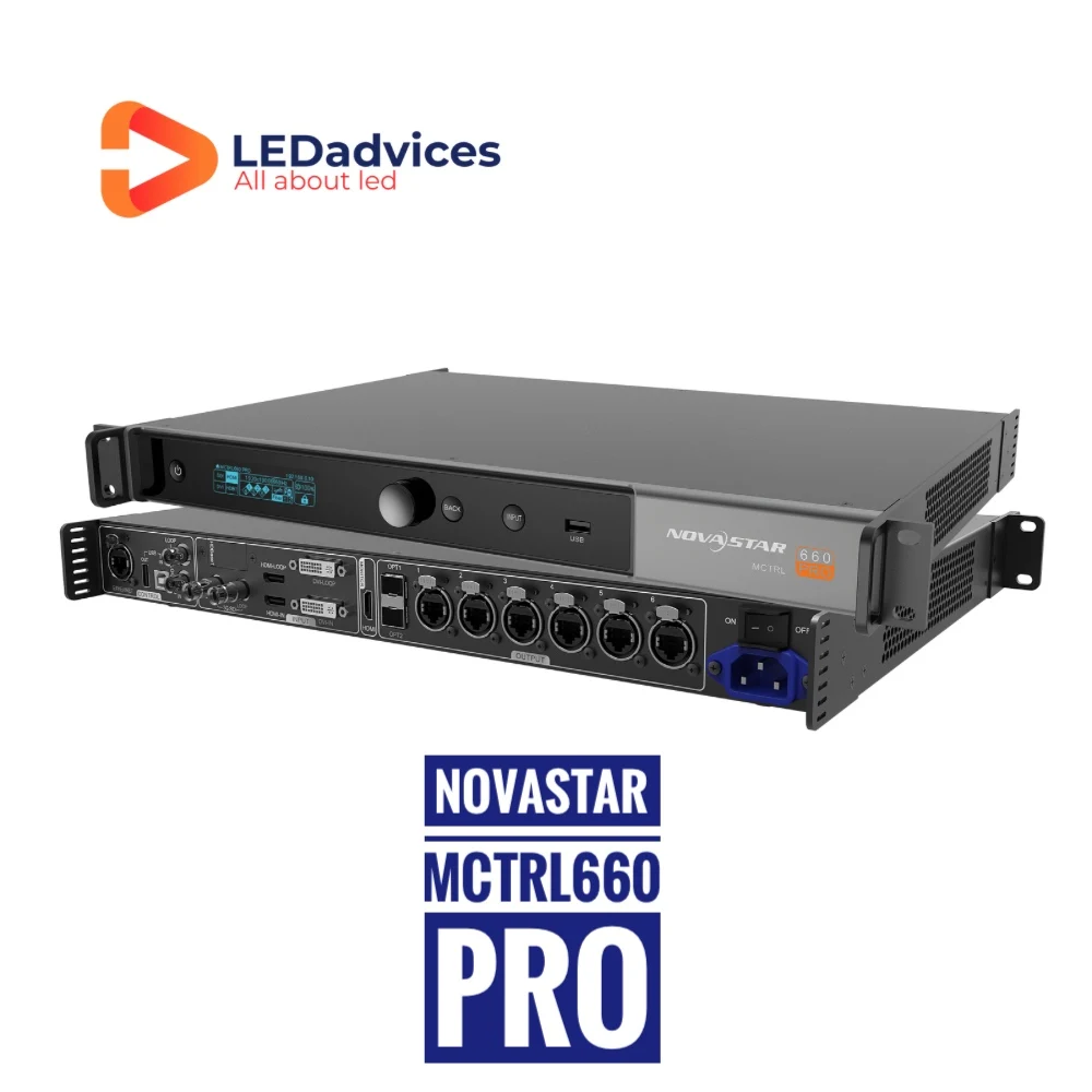 

Novastar MCTRL660 PRO Контроллер светодиодного дисплея Отправляющая коробка Оптоволоконный преобразователь Управление видеостеной HDMI / DVI / 3G-SDI 1920 × 1200 @ 60 Гц