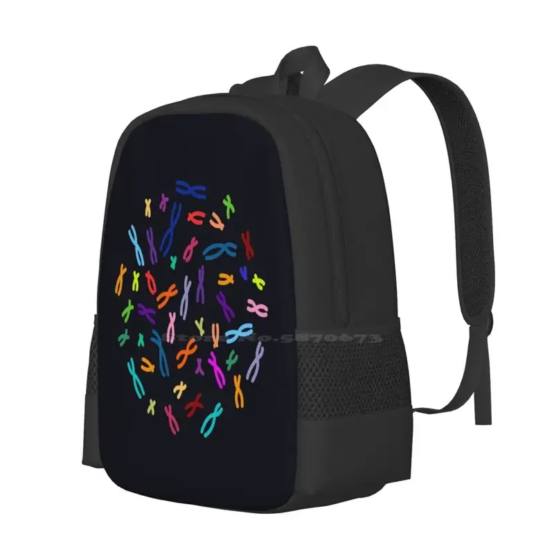 Color Coded Dna Hot Sale Schoolbag Backpack Fashion Bags Dna Genetics Biology Human Chromosome Decorative Science