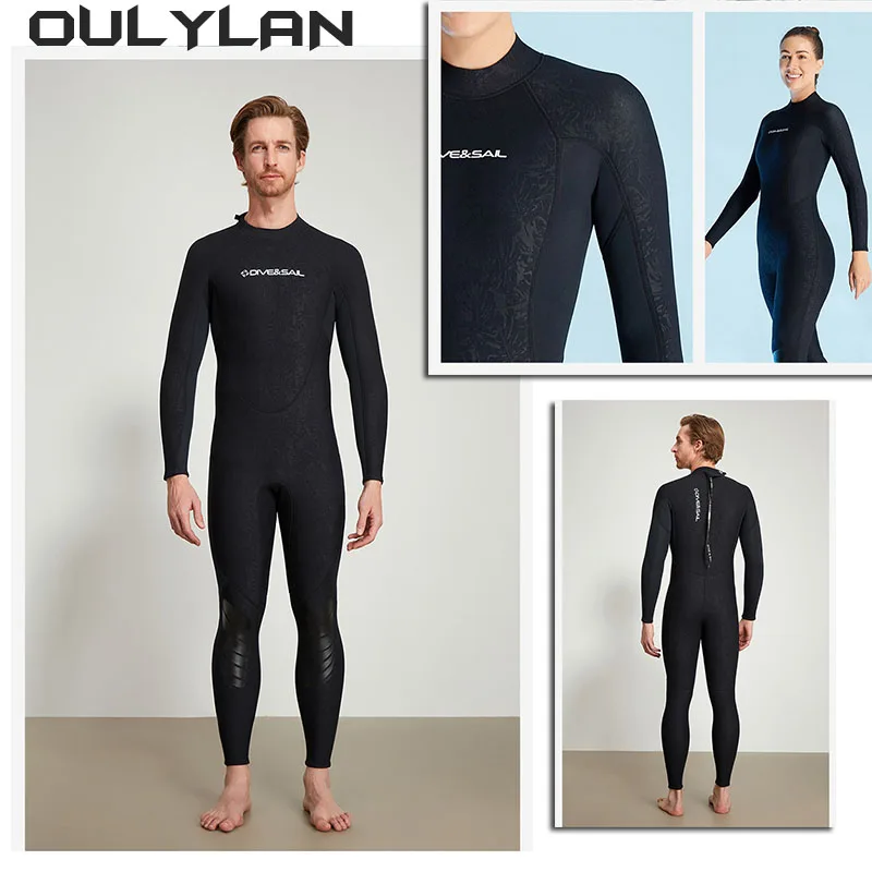 NEW 3MM Neoprene Wetsuit One-Piece Suits Keep Warm Surf Scuba Diving Suit Fishing Spearfishing Kitesurf Women Men WetSuit