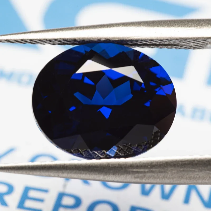 Lab Grown Sapphire Oval Shape Top Quality Royal Blue Stone For Charms Diy Jewelry Making Bracelet Selectable AGL Certificate