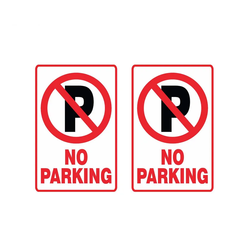 Warning Car Sticker 2 X NO Parking Windshield Decal Accessories PVC KK Vinyl Cover Scratches Waterproof