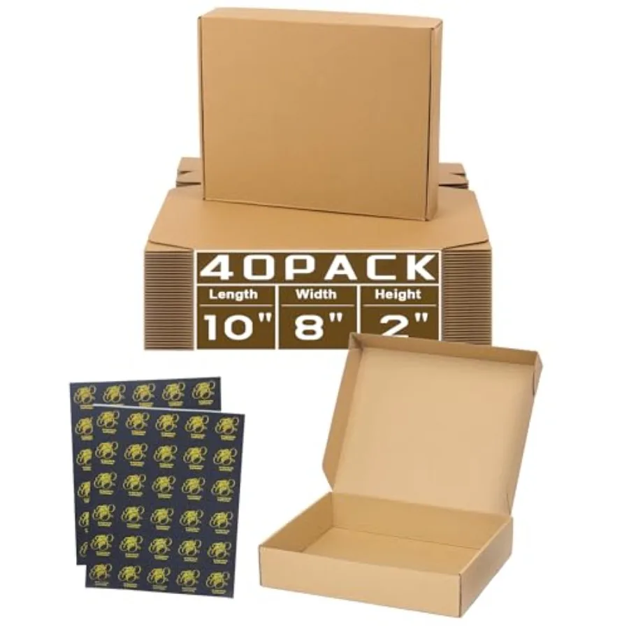 

40 Pack Shipping Boxes, Shipping Boxes for Packaging Small Business, Medium Corrugated Cardboard Mailer Boxes