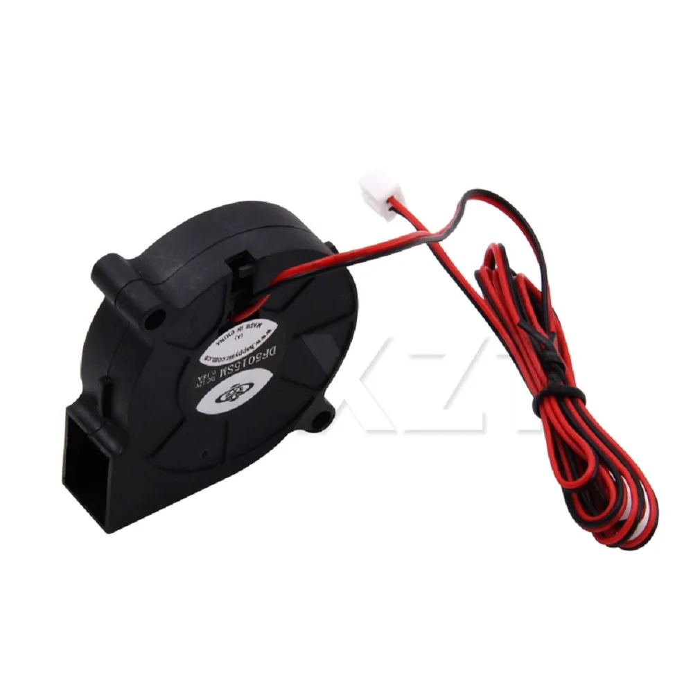 

Охлаждающий вентилятор постоянного тока 12 В, турбовентилятор, бесщеточный, 50 мм, 2-контактный охладитель постоянного тока, пластиковые вентиляторы для аксессуаров для 3D-принтеров