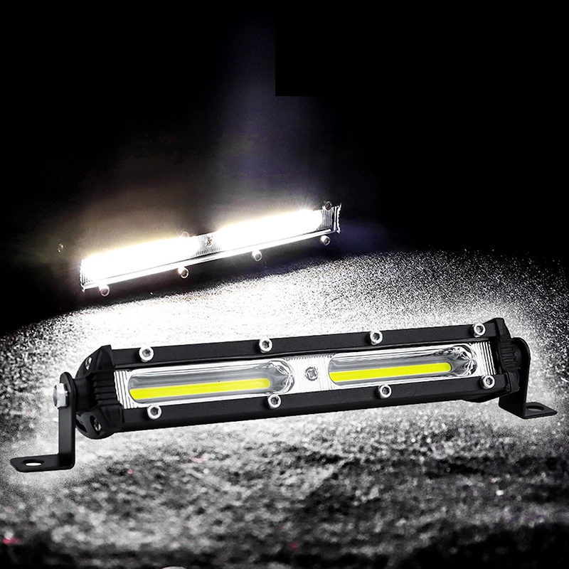 New 1PC Car LED Work Light 12V 24V LED Spotlight Work Light Bar 6500K Strip Light For Car Auto Truck Lorry Trailer Spot Fog Lamp