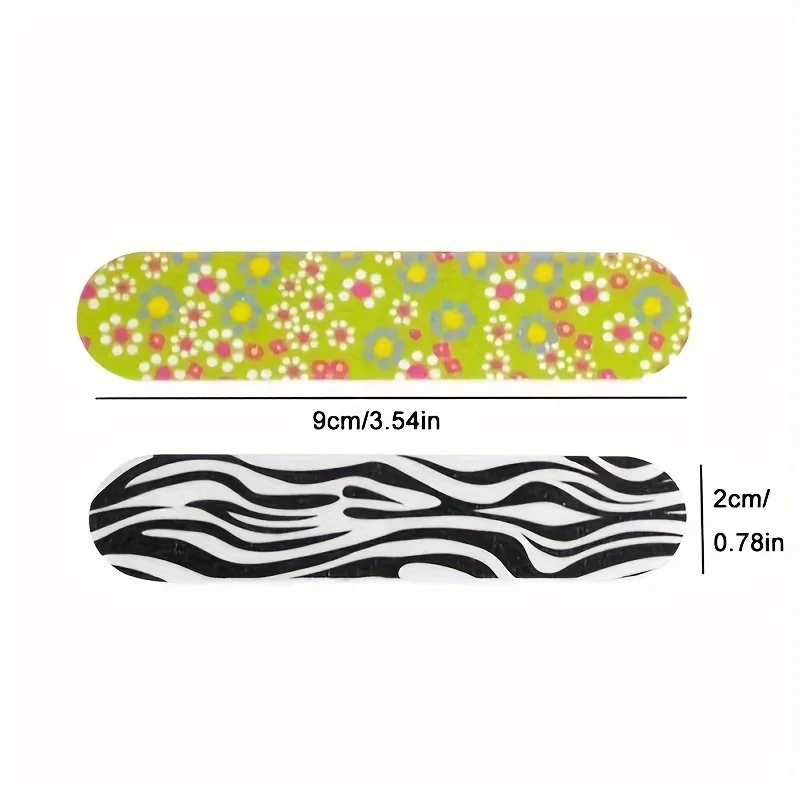 10Pcs Manicure Tools Colorful Double Sided Emery Boards Small 9Cm Mini Nail File Nail File Trimming Tool