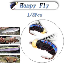 1/3Pcs Trout Nymph Fly Fishing Lure Dry/Wet Flies Nymphs Ice Fishing Lures Artificial Bait