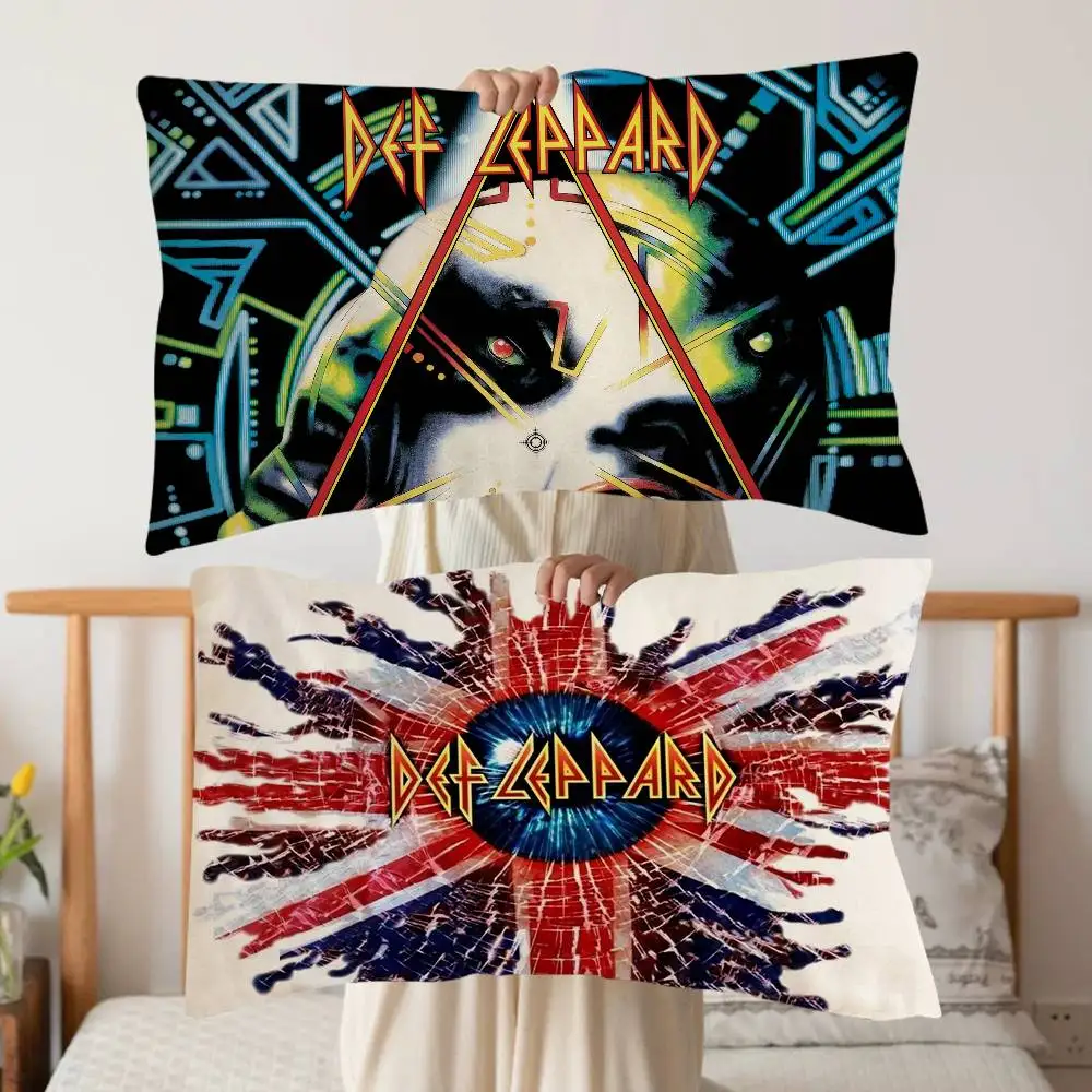 Classic Band D-def L-leppardS Quick-Dry Polyester Pillowcase for Adult Women, Anti-Oil, Non-Slip, Sweat-Absorbent, Home Use
