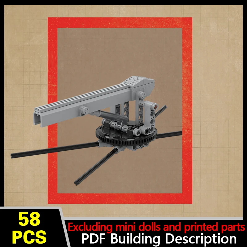 Military Artillery Railgun Model MOC Building Bricks War Equipment Modular Technology Gifts Holiday Assemble Children Toys Suit