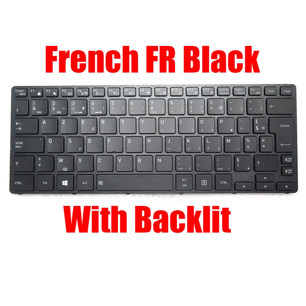 NE CZ AR FR PO For Dynabook For Tecra A40-G Laptop Keyboard Portugal French Arabia Czech Nordic Black With Backlit