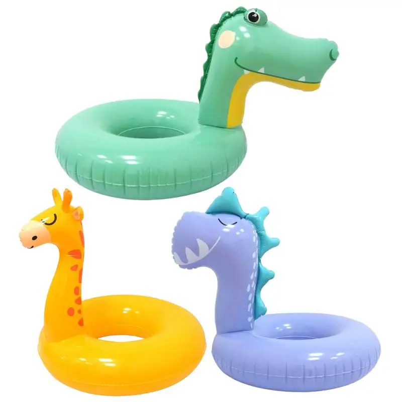 Piscina de bebê flutua anel flutuante bonito treinador flutua veado dinossauro crocodilo para bebês criança poça piscina praia
