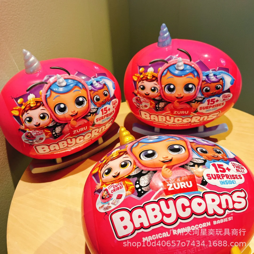 ZURU Babycorns Magical Rainbocorn Babies, Juguete Educativo Temprano con Más de 15 Sorpresas en Cunas Adorables, Coleccionable para Regalo