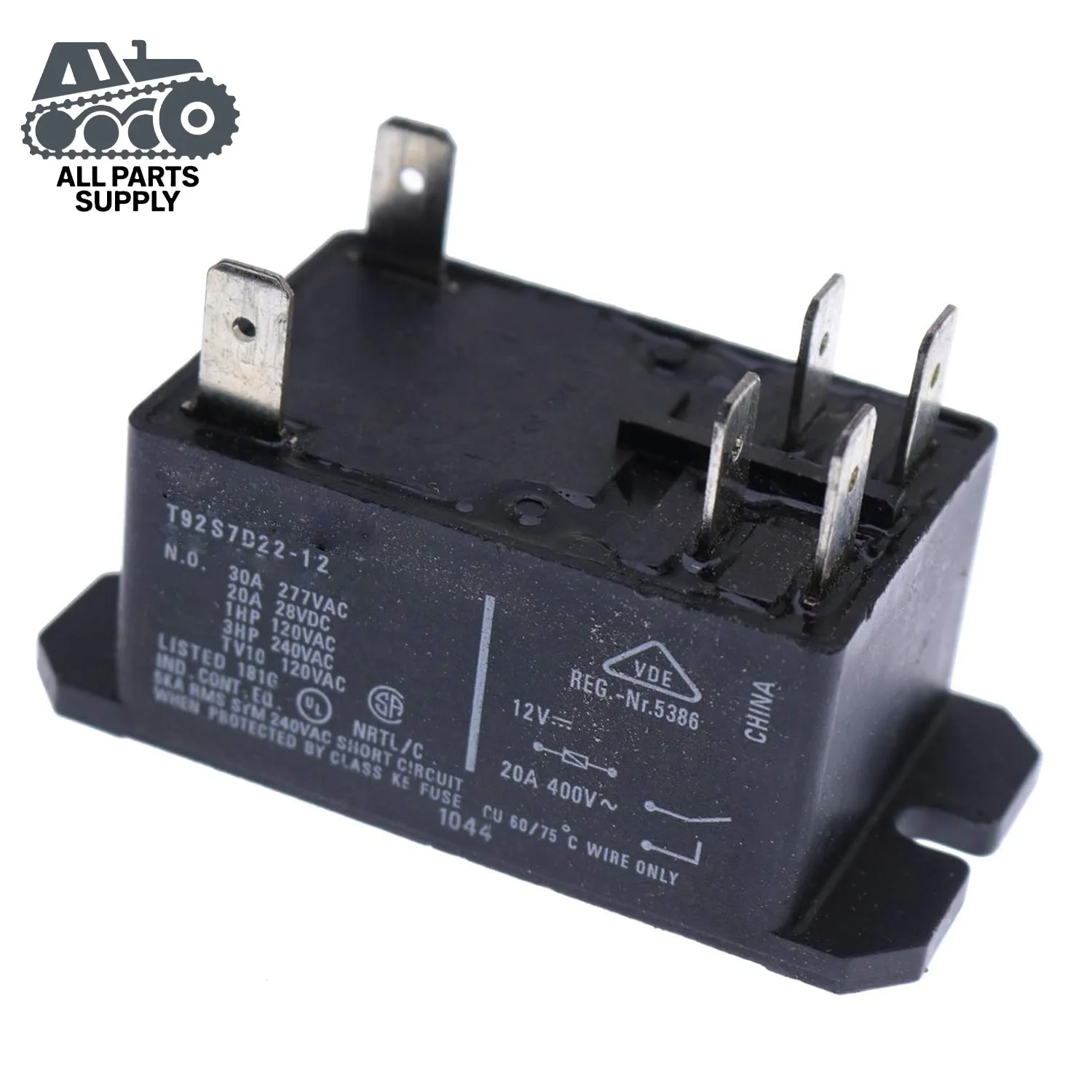 

Power Relay T92S7D22-12 For TE Connectivity Realy Dpst-No 227VAC 12VDC 30A