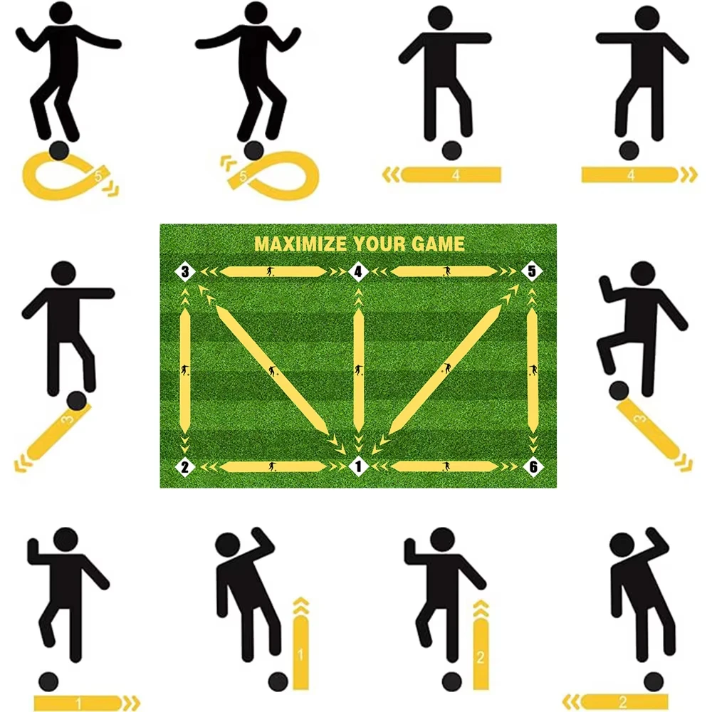 Football Training Mat Foldable Rug Dribbling Futbol Voetbal Training Mats Carpet Kids Soccer Indoor Equipment Durable Non Slip image 5