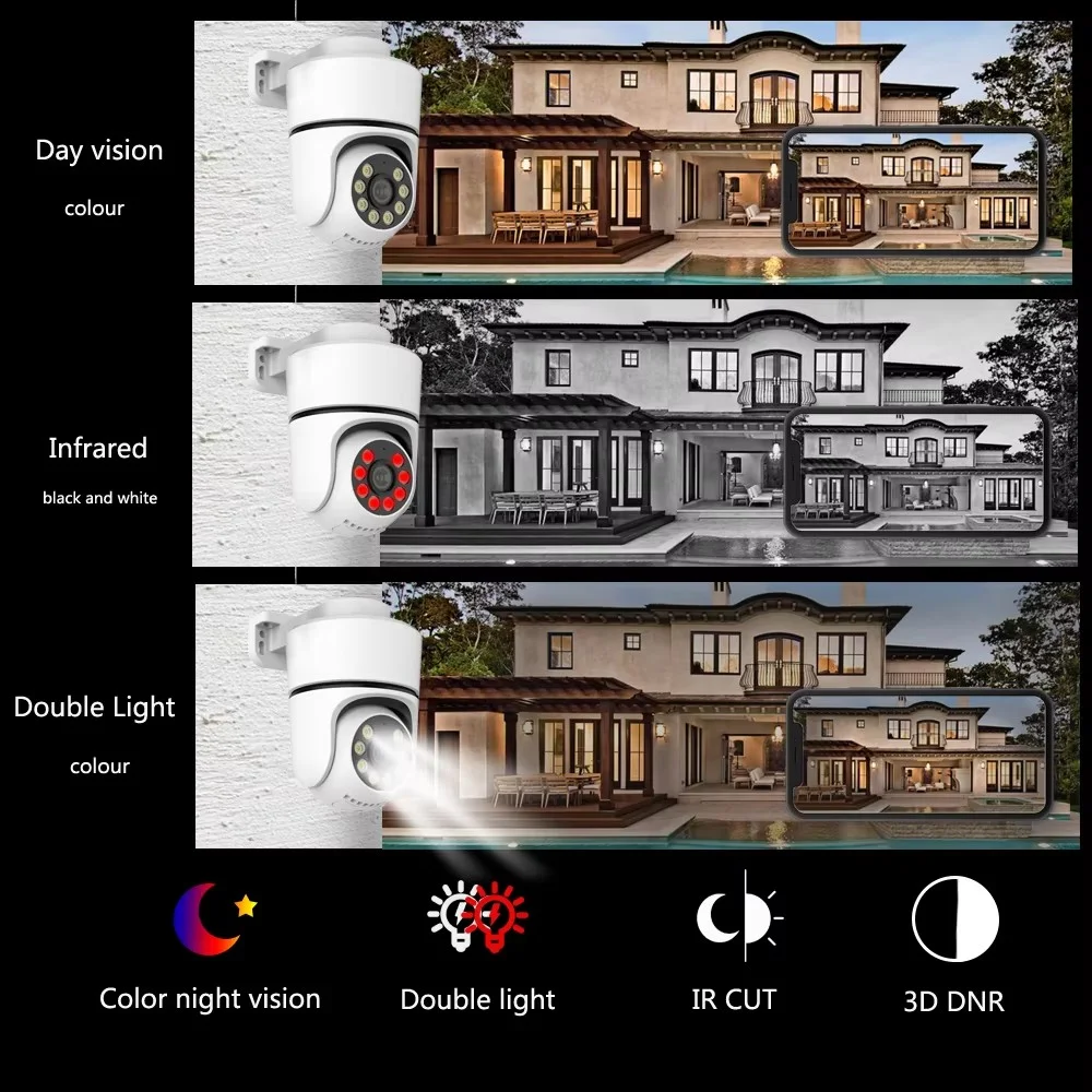 4K POE Security PTZ IP Camera Street Onvif Outdoor Color Night Vision P2P Pan Tilt With Motion Detection Two Way Audio SD Slot