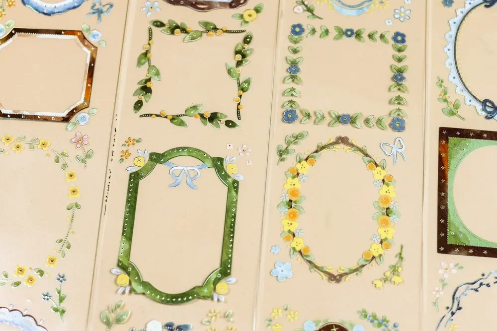 مجلة الزخرفية إطارات بسيطة الذهب الليزر لامعة اشي PET الشريط #1