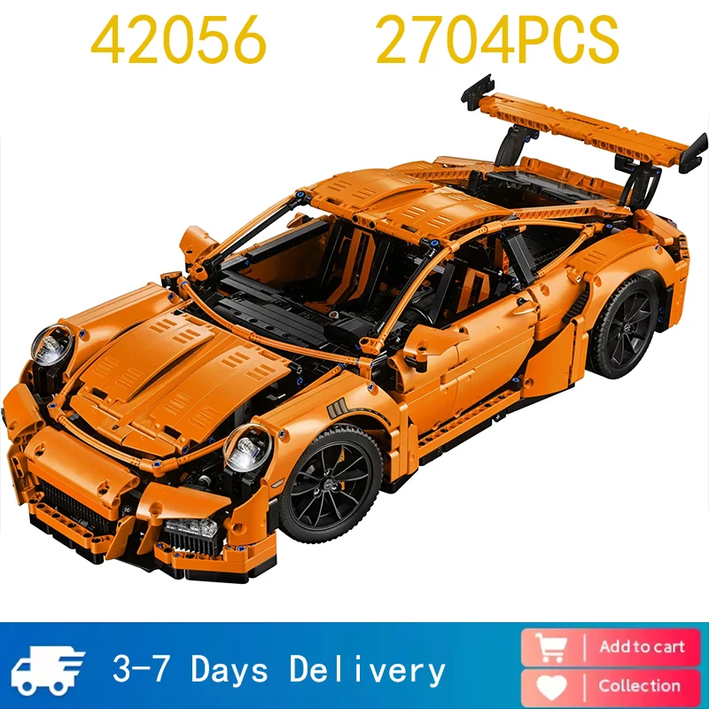 2704 pièces briques de voiture GT3 RS jouets constructeur modèle blocs de construction pour adultes anniversaire cadeau de noël Compatible avec l'ensemble 42056