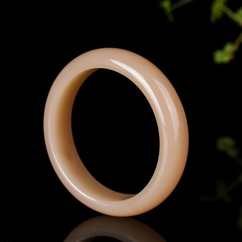 Xinjiang Hotan in lotus root pink for women jade bracelet one-piece dropshipping live streaming supply manufac