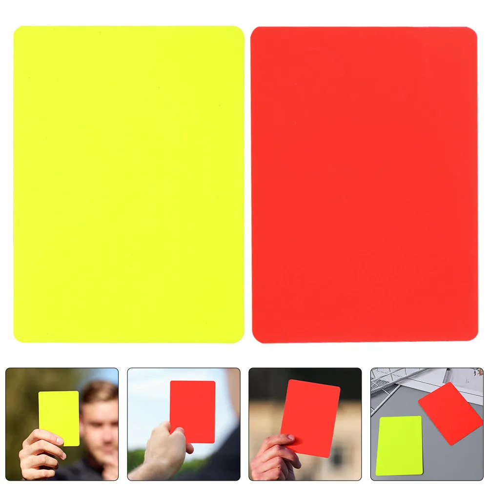 

Набор из 12 стандартных карточек для футбольных судей: ярко-желтые и красные, портативные, карманные, для футбола, регби, бадминтона, школы