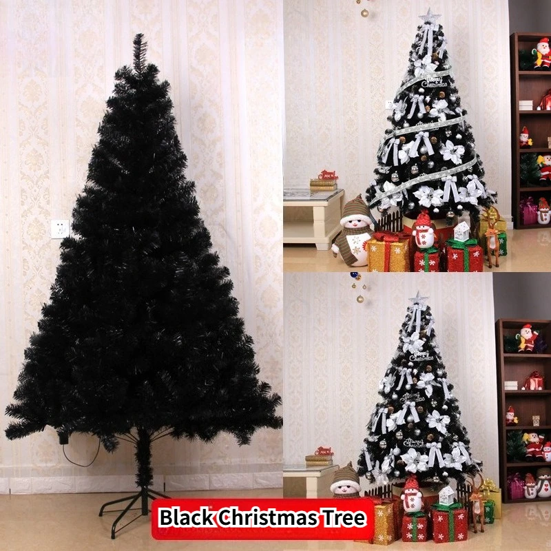 

Черная рождественская елка, шифрование, новая большая имитация рождественской елки, торговый центр, отель, рождественские украшения, украшения