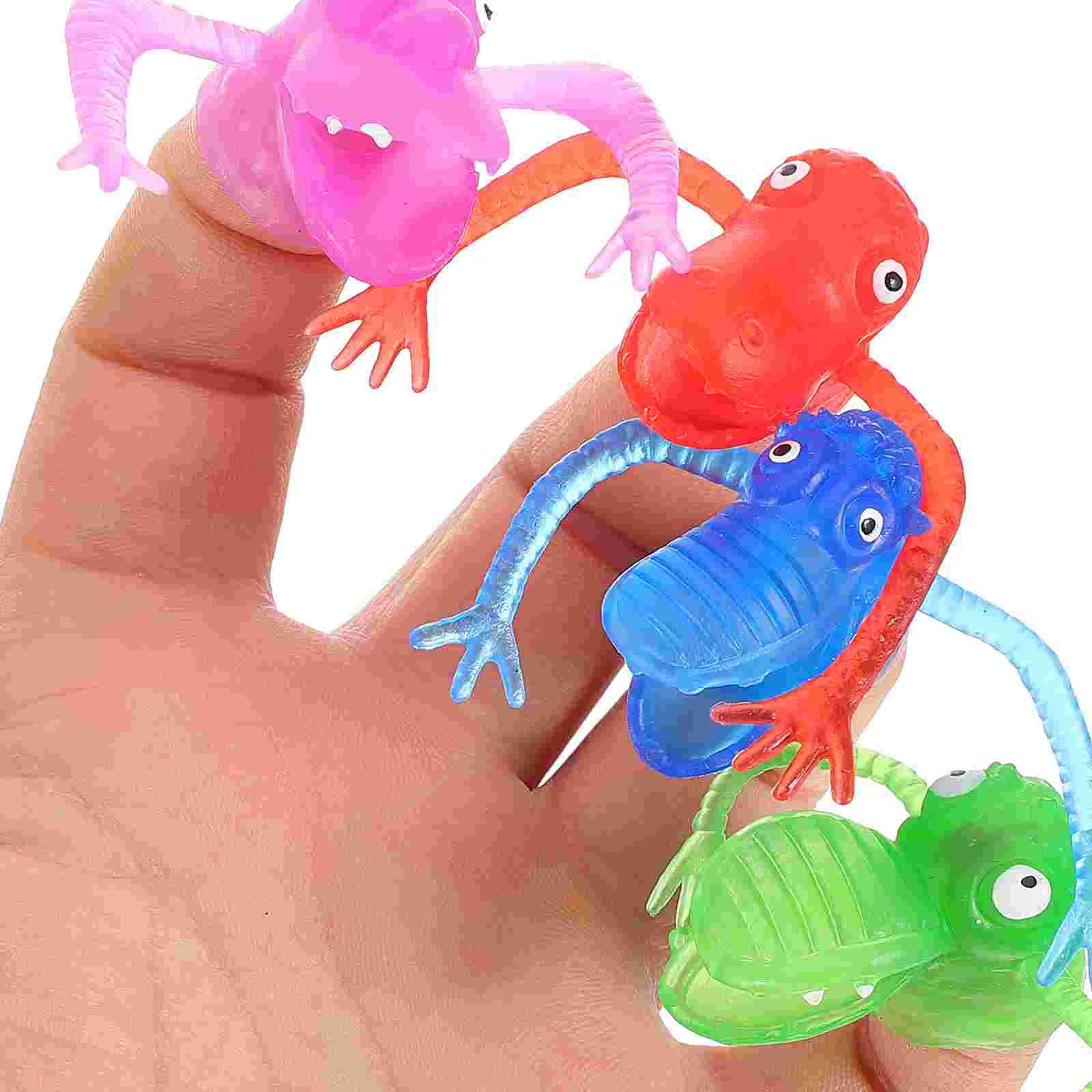 10-teiliger Korb, gruselige Fingermonster, lustiges Spielzeug für Puppen, Puppen, Partygeschenke, Kleinkinder