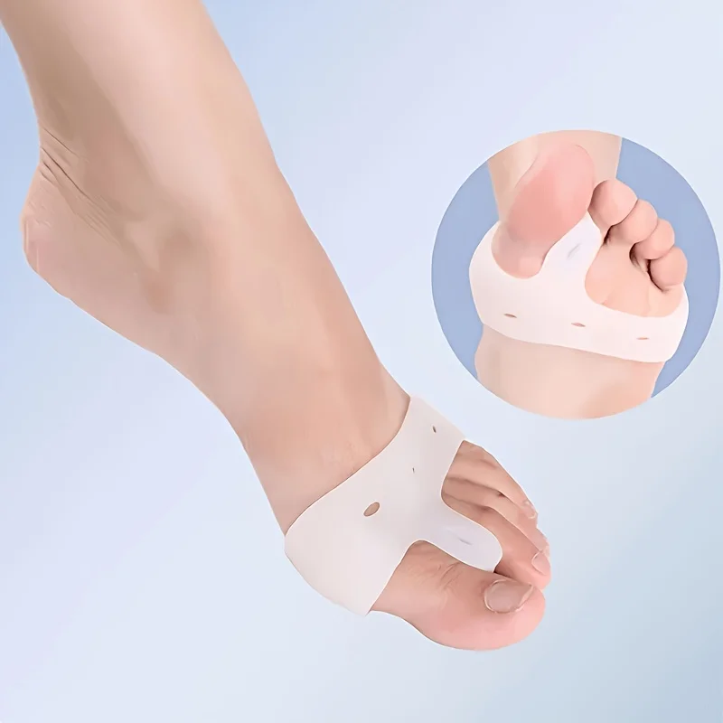 2pcs foot correctioners, easing the tension on the toes, providing a comfortable and snug fit. Ideal for daily care.