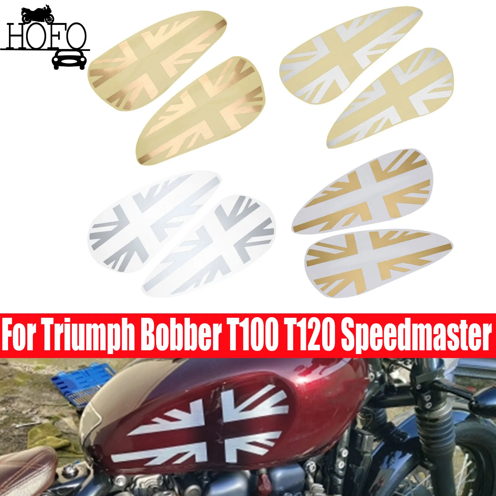 

Fuel Tank Sticker Reflective Label Motorcycle Accessories Decals Decoration For Triumph Bobber T100 T120 Speedmaster