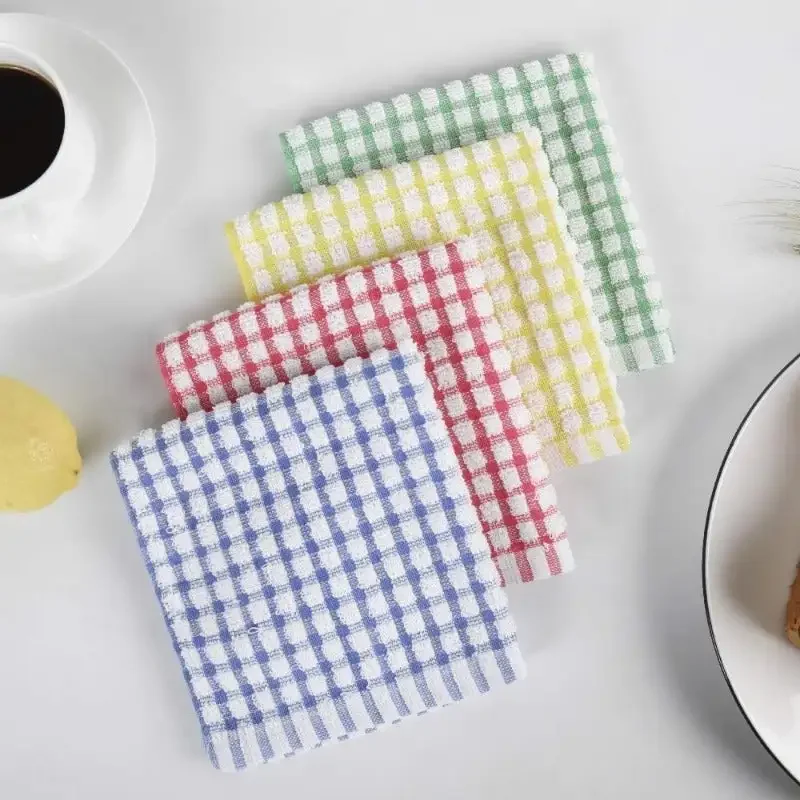 Dish Cloths for Kitchen Washing Dishes, Super Absorbent Dish Rags, Cotton Terry Cleaning Cloths Pack of 8, 12x12 Inches