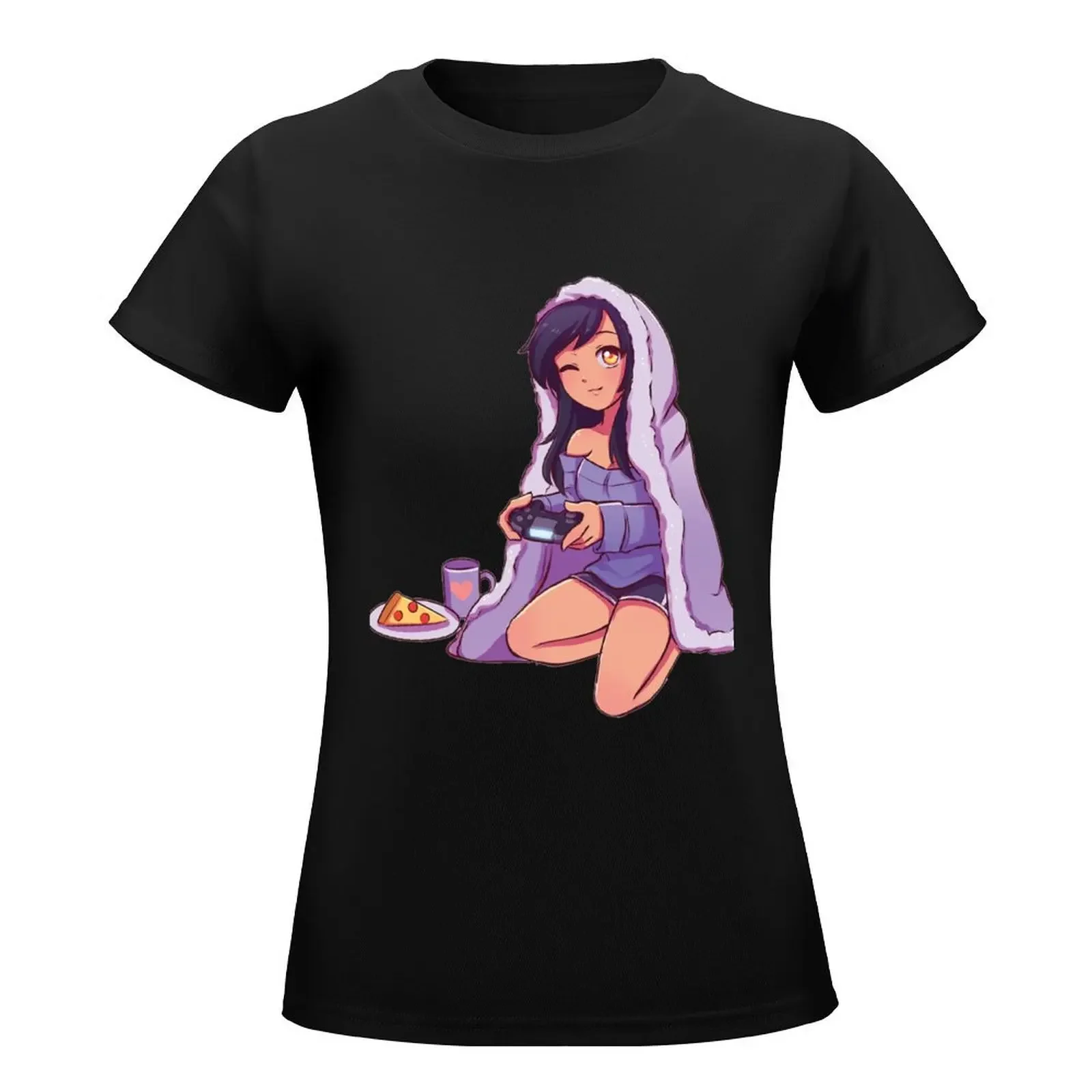 Aphmau with video game at home T-Shirt Female clothing tops Top Women