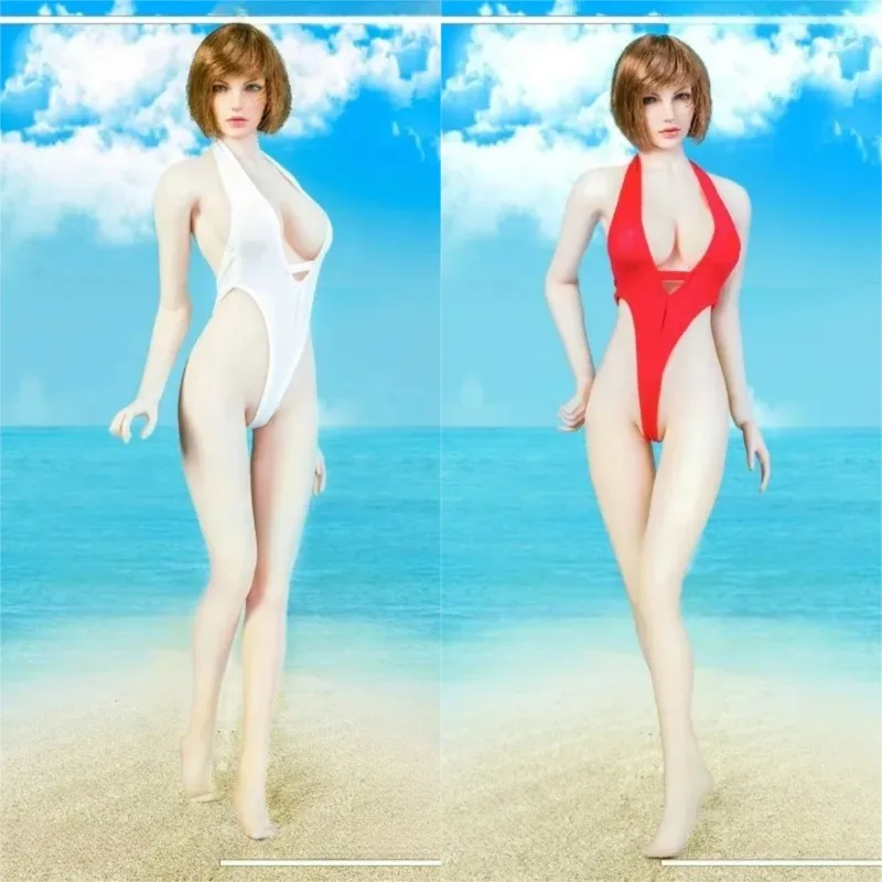 

1/6 Scale Female Soldier Four Colors Siamese Open Chest Bikini Swimsuit Clothes Outfit Model for 12'' Action Figures Doll Toys